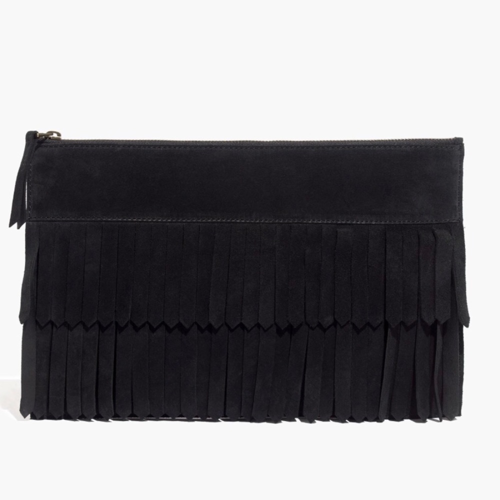 Madewell The Suede Fringed Clutch